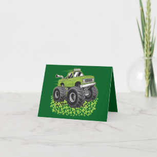 Jongens St Patricks Dag Peuter Lucky Monster Truck Kaart