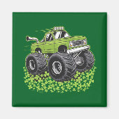 Jongens St Patricks Dag Peuter Lucky Monster Truck Magneet (Voorkant)