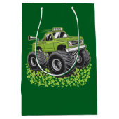 Jongens St Patricks Dag Peuter Lucky Monster Truck Medium Cadeauzakje (Voorkant)
