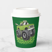 Jongens St Patricks Dag Peuter Lucky Monster Truck Papieren Bekers (Voorkant)