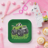 Jongens St Patricks Dag Peuter Lucky Monster Truck Papieren Bordje (Feest)
