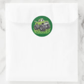 Jongens St Patricks Dag Peuter Lucky Monster Truck Ronde Sticker (Tas)