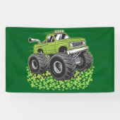 Jongens St Patricks Dag Peuter Lucky Monster Truck Spandoek (Horizontaal)