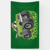 Jongens St Patricks Dag Peuter Lucky Monster Truck Spandoek (Verticaal)