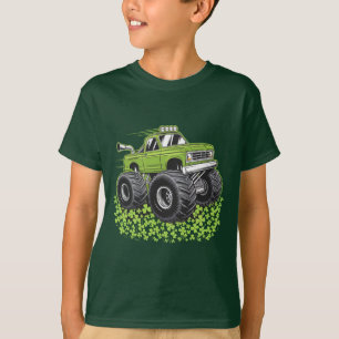 Jongens St Patricks Dag Peuter Lucky Monster Truck T-shirt
