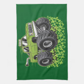 Jongens St Patricks Dag Peuter Lucky Monster Truck Theedoek (Verticaal)