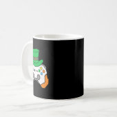 Jongens St. Patricks Dag Videospel Controller Here Koffiemok (Voorkant links)