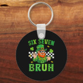 Jongens st patricks dag zes zeven bruh 6 7 heilige sleutelhanger (Voorkant)