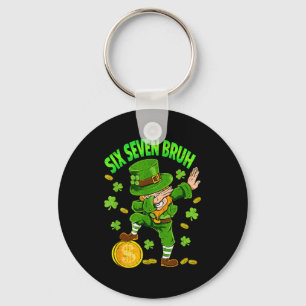 Jongens st patricks dag zes zeven bruh 6 7 heilige sleutelhanger