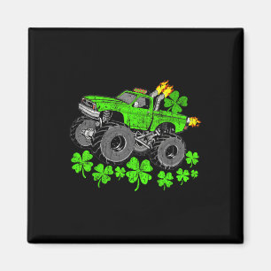 Jongens St. Patrick's Day Geluks Monstertruck Magneet