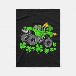 Jongens St. Patrick's Day Geluksmonstertruck Fleece Deken