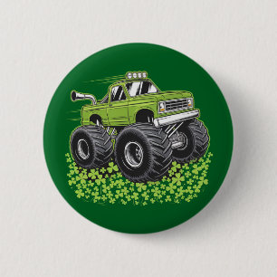 Jongens St. Patrick's Day Peuter Lucky Monster Tru Ronde Button 5,7 Cm