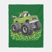 Jongens St. Patrick's Day Peuter Lucky Monstertruc Fleece Deken (Voorkant)