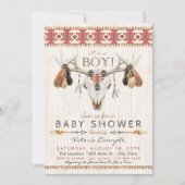 Jongens Stamhoofd Baby Shower Uitnodigingen (Voorkant)
