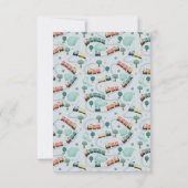 Jongens Stomme Blauwe Train Dank u Baby shower Bedankkaart (Achterkant)