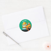 Jongens stoomwals Sticker (Envelop)