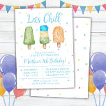 Jongens Summer Let's Chill Popsicle Birthday Kaart<br><div class="desc">Jongens zomer Laten we Chill popsicle verjaardagsuitnodigingen houden voor een zomerfeest.</div>