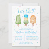 Jongens Summer Let's Chill Popsicle Birthday Kaart (Voorkant)