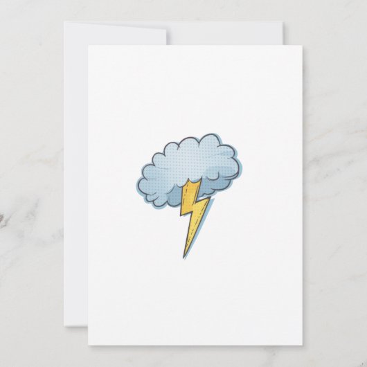 Jongens superheld draaien 5e stripverjaardag kaart (Achterkant)