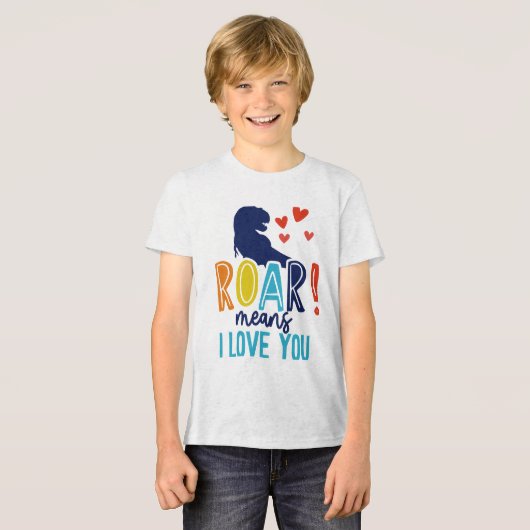 Jongens T-Shirt BRULLEN met Liefde – Dino Kinderen (Voorkant volledig)