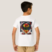 Jongens t-shirt en bloem mooi design (Achterkant volledig)