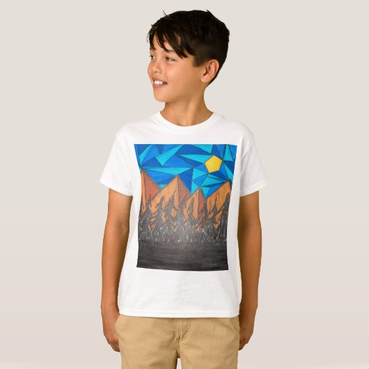 Jongens T-shirt - Glas in lood Bergen (Voorkant volledig)