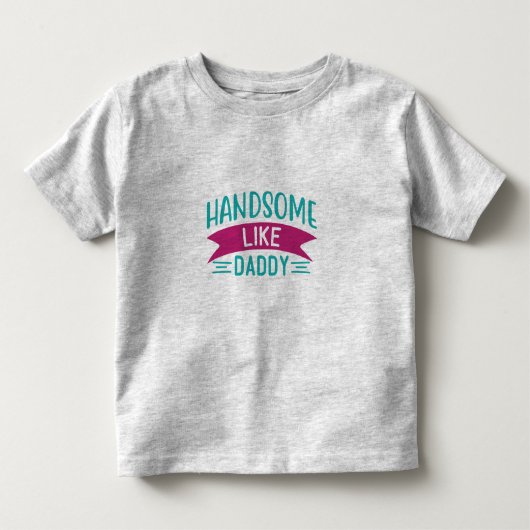 Jongens T-shirt knap zoals papa (Voorkant)