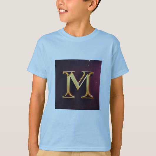 Jongens T-shirt - "M" Logo Gedrukt Design (Voorkant)