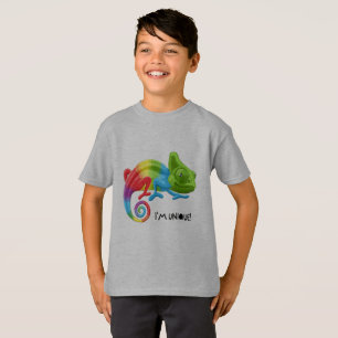 Jongens T-shirt met unieke kameleon - Kleurrijk