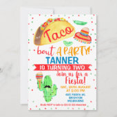 Jongens Taco over een verjaardagsuitnodiging Kaart (Voorkant)