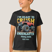 Jongens terug naar school klaar om kleuterschool t t-shirt (Voorkant)