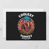 Jongens Thanksgiving Kinder Coolste Turkije in de  Feestdagenkaart (Voorkant)