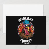 Jongens Thanksgiving Kinder Coolste Turkije in de  Feestdagenkaart (Voorkant / Achterkant)