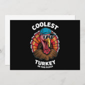 Jongens Thanksgiving Kinder Coolste Turkije in de  Kaart (Voorkant / Achterkant)