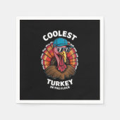 Jongens Thanksgiving Kinder Coolste Turkije in de  Servet (Voorkant)