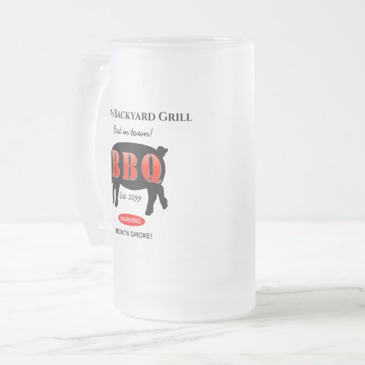 Jongens Thuisbassin Rallling Beer Soda Handle Matglas Bierpul (Voorkant links)