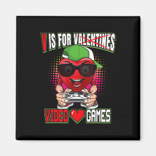 Jongens Tiener Valentijnsdag V is voor Videogames Magneet