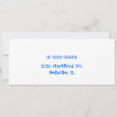 Jongen's Train Birthday Invitation Kaart (Achterkant)