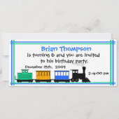 Jongen's Train Birthday Invitation Kaart (Voorkant)