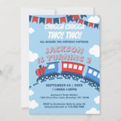 Jongens Train Chugga Twee Vlag Blauw Rood Witte Da Kaart (Voorkant)