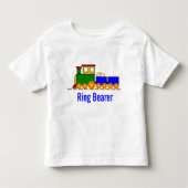 Jongens Trein Trouwring Drager Kinder Shirts (Voorkant)