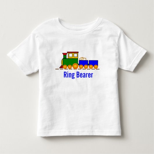 Jongens Trein Trouwring Drager Kinder Shirts (Voorkant)