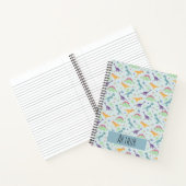 Jongens Trendy Schattige Blauw T-Rex Dinosauruspat Notitieboek (Binnen)