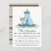 Jongens Tribal Boho TeePee Baby Shower Uitnodiging (Voorkant / Achterkant)