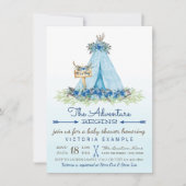 Jongens Tribal TeePee Baby Douche Uitnodigingen (Voorkant)