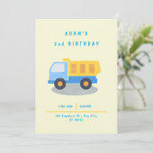 Jongens Truck Verjaardag Kaart (Staand voorkant)