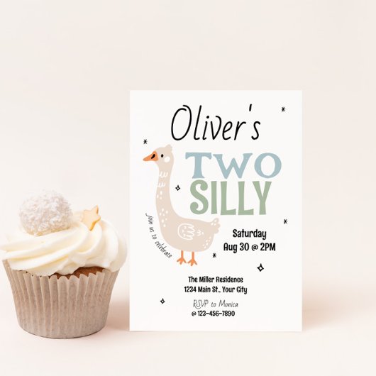 Jongens Twee Domme Gans Zomer Kinderen 2e Verjaard Kaart