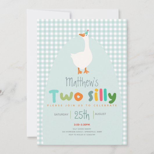 Jongens Twee Gekke Boerderijen Gans Eerste Verjaar Kaart (Voorkant)