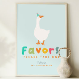 Jongens Twee Gekke Gans 2e verjaardag gunstteken Perfect Poster