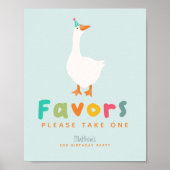 Jongens Twee Gekke Gans 2e verjaardag gunstteken Poster (Voorkant)